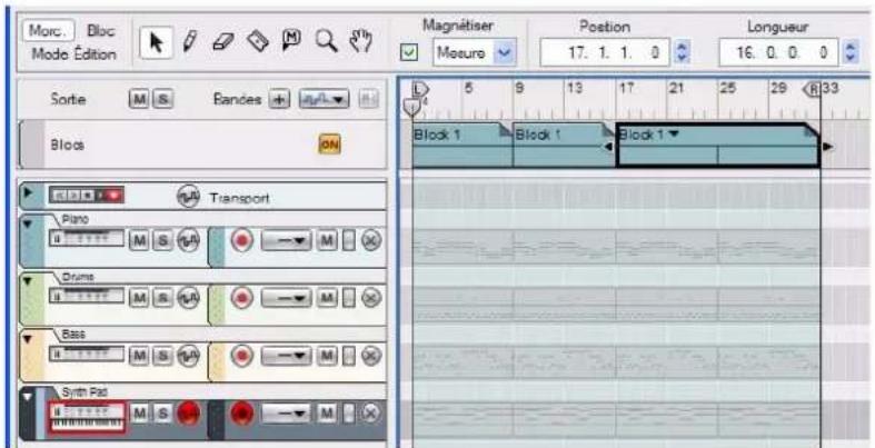 PROPELLERHEAD Reason 5.0 - Rendre des bandes muettes dans les clips d'automation de blocs - 3