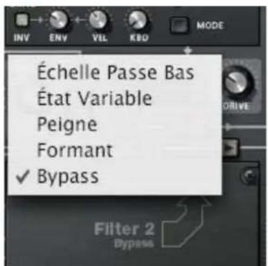 PROPELLERHEAD Reason 5.0 - Cliquez sur la flèche de pop-up dans le coin supérieur gauche de l'emplacement de l'oscillateur 2 et selectionnéz y un second oscillateur à partir du menu pop-up. - 4