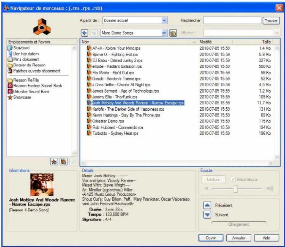 PROPELLERHEAD Reason 5.0 - Utilisation du navigateur - 1