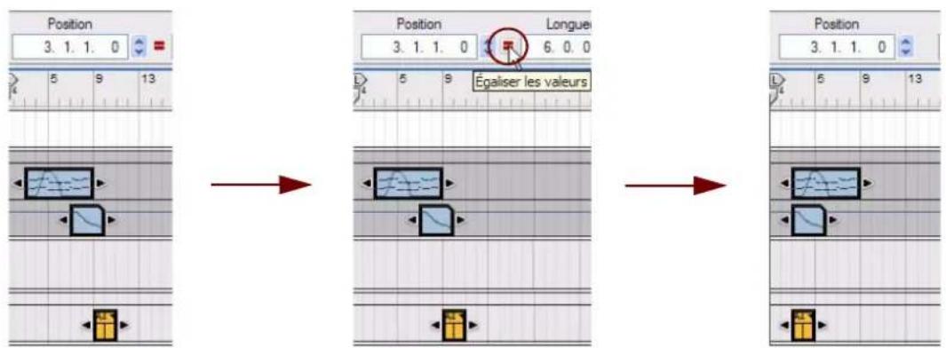 PROPELLERHEAD Reason 5.0 - Égalisation des positions de clips - 1