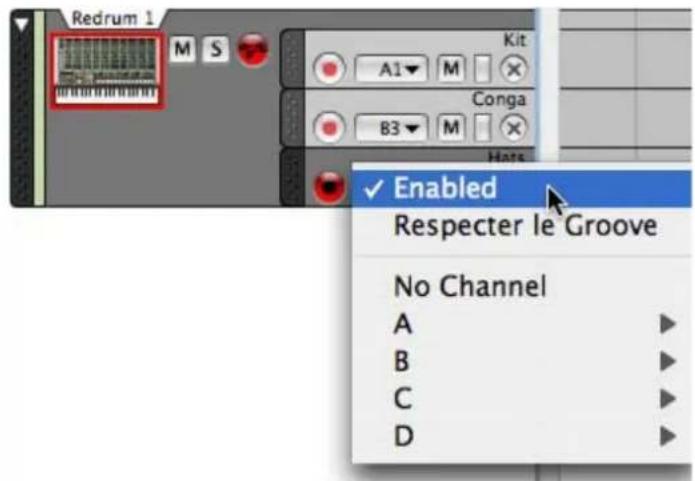PROPELLERHEAD Reason 5.0 - Utiliser la fonction Respecter le groove sur certaines bandes uniquement - 1