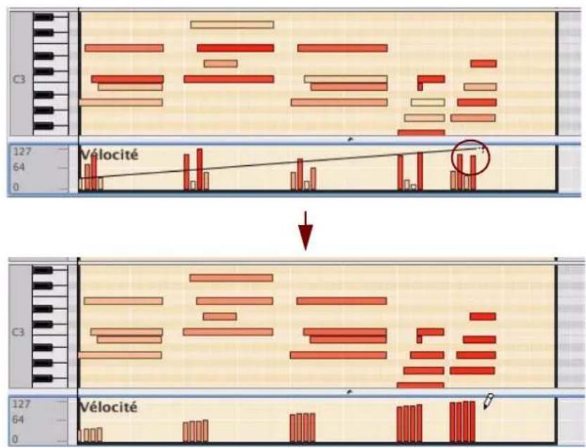 PROPELLERHEAD Reason 5.0 - Édition manuelle de la velocité des notes - 2