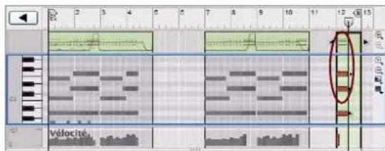 PROPELLERHEAD Reason 5.0 - Collage d'événements en dehors d'un clip ouvert - 9
