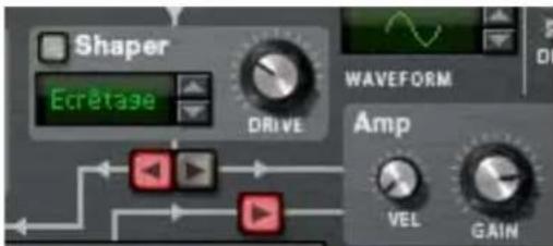 PROPELLERHEAD Reason 5.0 - Cliquez sur le bouton en forme de flèche « gauche » sous Shaper. - 1
