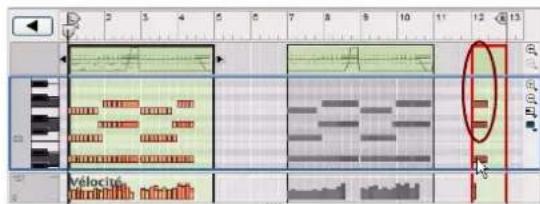 PROPELLERHEAD Reason 5.0 - À propos du déplacement de notes en dehors ou entre des clips - 7