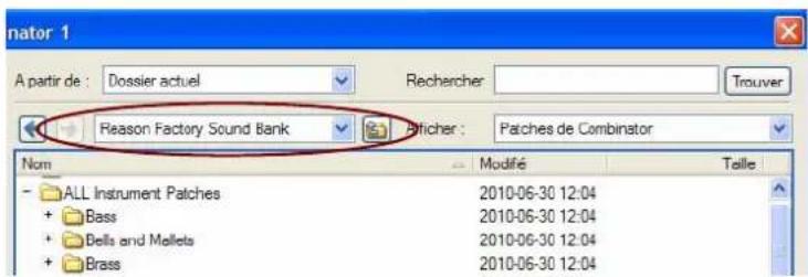 PROPELLERHEAD Reason 5.0 - Listederoulante du menu racine - 1