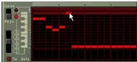 PROPELLERHEAD Reason 5.0 - Assurez-vous que le bouton situé à gauche de la fenêtre de pattern est réglé sur « Notes » - 2