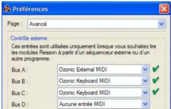 PROPELLERHEAD Reason 5.0 - A propos des entrées de bus de contrôle externes - 1