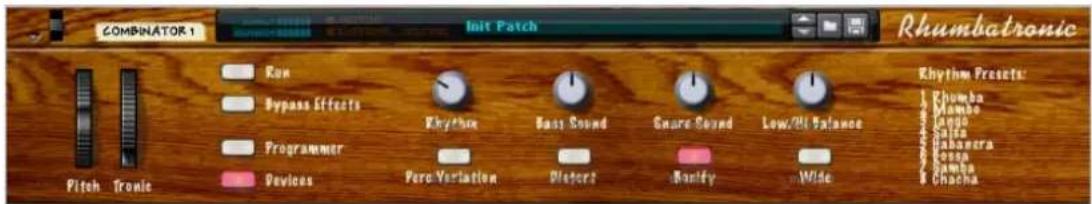 PROPELLERHEAD Reason 5.0 - Selectionner l'apparance du panneau de contrôle... - 1