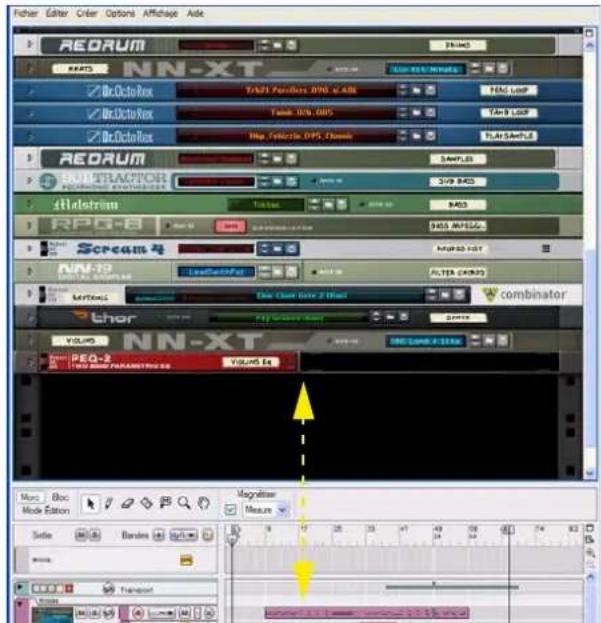 PROPELLERHEAD Reason 5.0 - Redimensionner le rack - 1