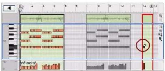 PROPELLERHEAD Reason 5.0 - À propos du dessin de notes en dehors d'un clip ouvert - 6