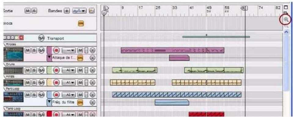 PROPELLERHEAD Reason 5.0 - Zoom vertical dans le séquenceur - 1