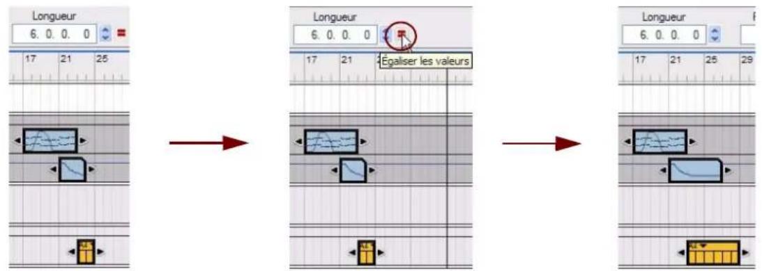 PROPELLERHEAD Reason 5.0 - Égalisation des longueurs de clips - 1