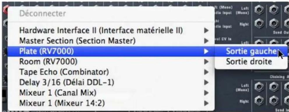 PROPELLERHEAD Reason 5.0 - Connexion des câbles via des menus pop-up - 1