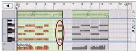 PROPELLERHEAD Reason 5.0 - À propos du déplacement de notes en dehors ou entre des clips - 2