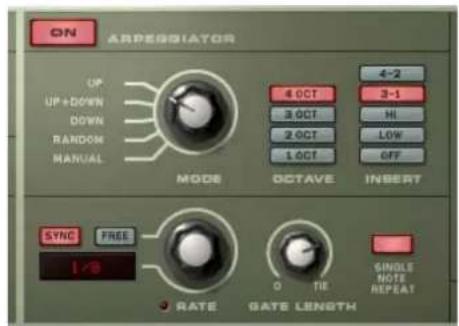 PROPELLERHEAD Reason 5.0 - Paramètres de l'arpégiateur - 1