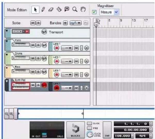 PROPELLERHEAD Reason 5.0 - Mode Morceau (avec désactivation des blocs) - 1