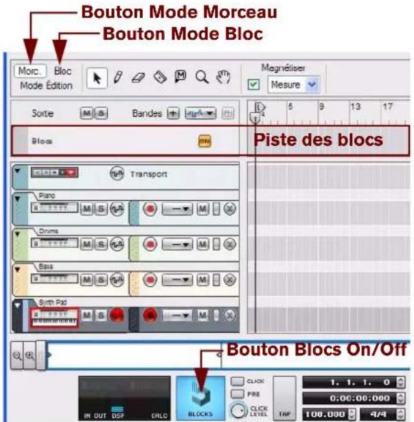 PROPELLERHEAD Reason 5.0 - Mode Morceau (avec activation des blocs) - 1