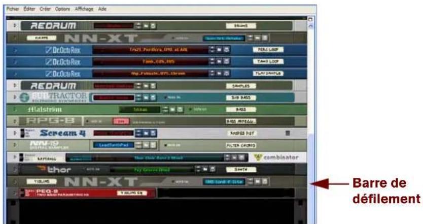 PROPELLERHEAD Reason 5.0 - Navigation dans le rack - 1