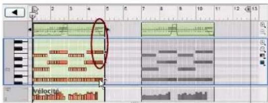 PROPELLERHEAD Reason 5.0 - À propos du déplacement de notes en dehors ou entre des clips - 5