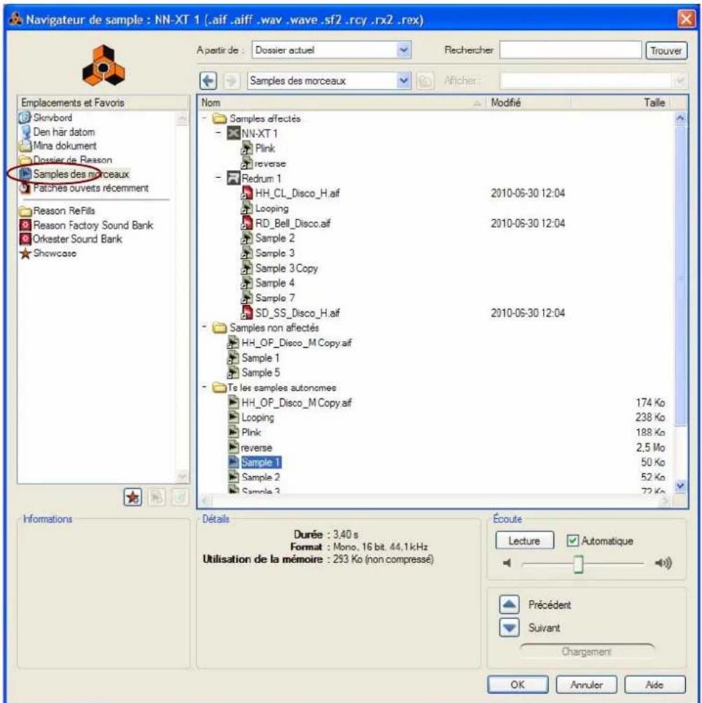 PROPELLERHEAD Reason 5.0 - Chargement de samples dans un module - 5