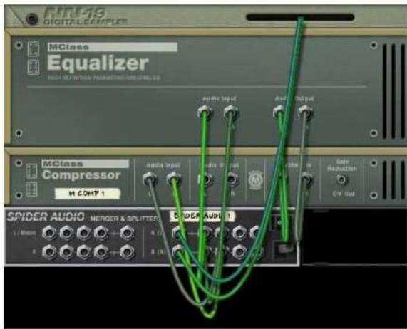 PROPELLERHEAD Reason 4.0 - Exemple 2 - utiliser les entrées du sidechain pour créer une compression fréquentielle - 1