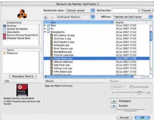 PROPELLERHEAD Reason 4.0 - Utiliser le navigateur - 1