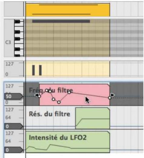 PROPELLERHEAD Reason 4.0 - Sélectionnez le mode édition pour la piste qui contient l'automation que vous souhaitez éditer. - 2