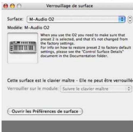 PROPELLERHEAD Reason 4.0 - En utilisant la boite de dialogue verrouiller une surface - 1