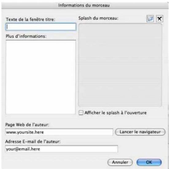 PROPELLERHEAD Reason 4.0 - Informations sur le morceau - 1