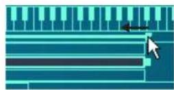 PROPELLERHEAD Reason 4.0 - En déplacant les poignées de limites dans la zone de barre - 5