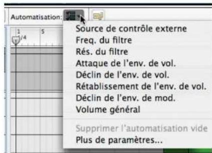 PROPELLERHEAD Reason 4.0 - Ajouter/supprimer des bandes d'automation - 2