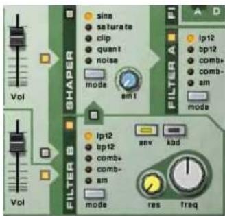PROPELLERHEAD Reason 4.0 - Les deux oscillateurs vers un filtré chacun - 1
