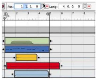 PROPELLERHEAD Reason 4.0 - Éditer les valeurs de plusieurs clips sélectionnés - 1