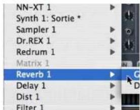 PROPELLERHEAD Reason 4.0 - Utiliser les menus pop-up - 1