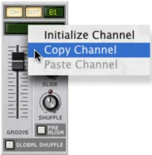 PROPELLERHEAD Reason 7.0 - Copier, coller et initialiser les canaux ReGroove - 1