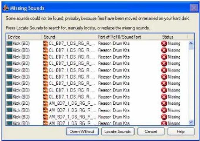PROPELLERHEAD Reason 7.0 - Traiter les sons manquants - 1