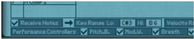 PROPELLERHEAD Reason 7.0 - À propos des cases Réception de notes/Contrôleur de performance MIDI - 1