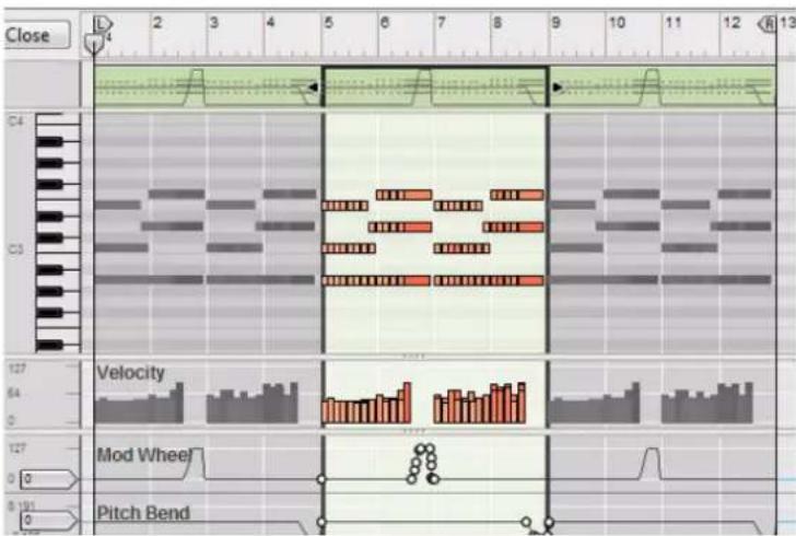 PROPELLERHEAD Reason 7.0 - Ouvrir un clip de notes pour l'édition - 2