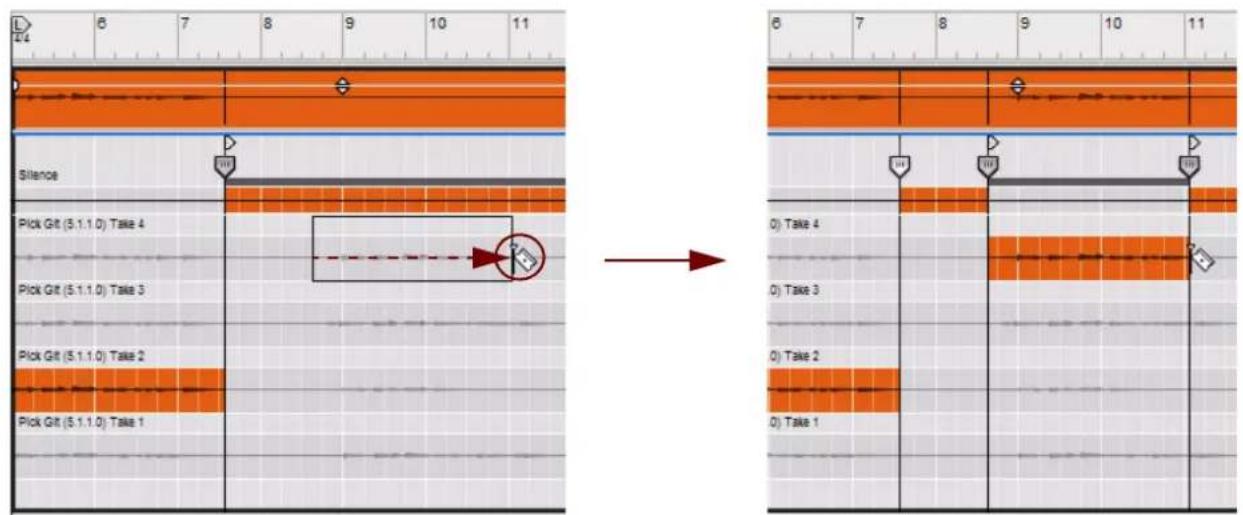 PROPELLERHEAD Reason 7.0 - Affectez un segment complet en balayant avec l'outil Rasoir. - 1