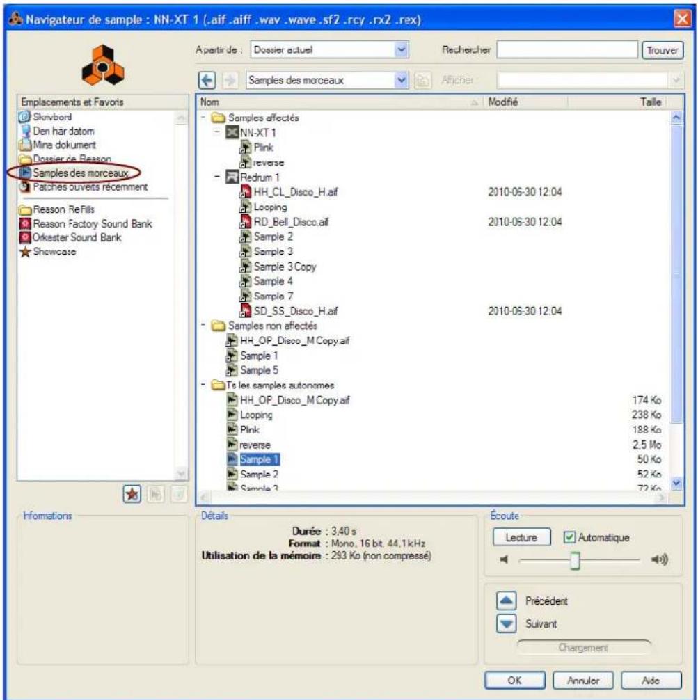 PROPELLERHEAD Reason 7.0 - Chargement de samples dans un module - 4