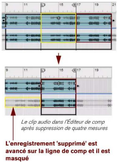 PROPELLERHEAD Reason 7.0 - À propos de la suppression des mesures contenant des enregistrements audio - 2