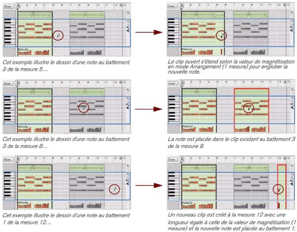 PROPELLERHEAD Reason 7.0 - À propos du dessin de notes en dehors d'un clip ouvert - 1