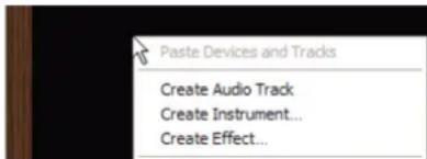 PROPELLERHEAD Reason 7.0 - Menu contextuel de « l'arrière-plan » du rack - 1