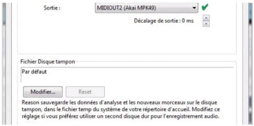 PROPELLERHEAD Reason 7.0 - Modification de l'emplacement du dossier du disque tampon - 1