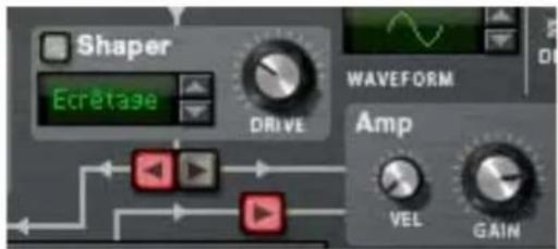 PROPELLERHEAD Reason 7.0 - Cliquez sur le bouton en forme de flèche « gauche » sous Shaper. - 1