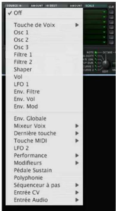 PROPELLERHEAD Reason 7.0 - Cliquez sur la ligne du haut de la colonne Source la plus à gauche. - 1