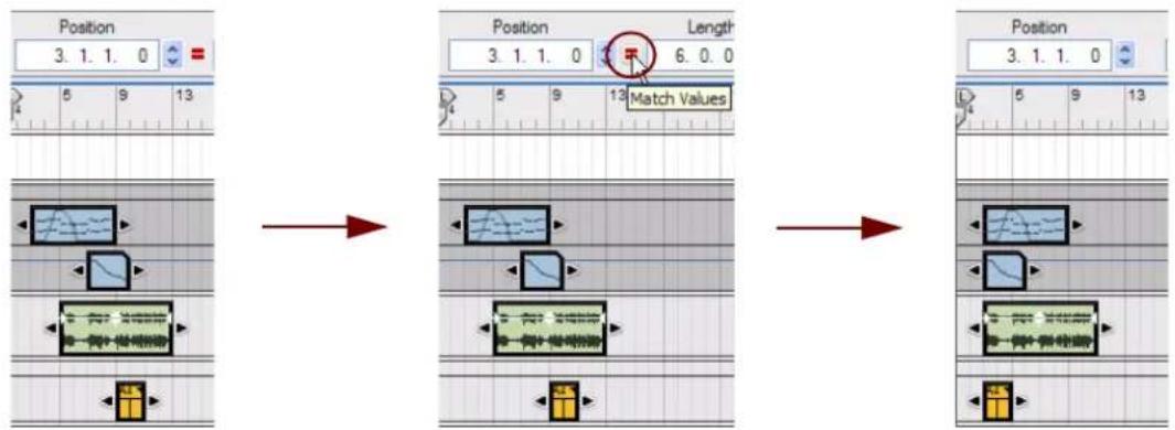 PROPELLERHEAD Reason 7.0 - Égalisation des positions de clips - 1