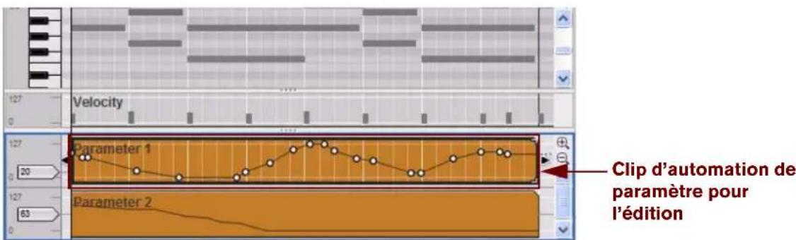 PROPELLERHEAD Reason 7.0 - Édition de l'automation de paramètre en mode Édition - 2