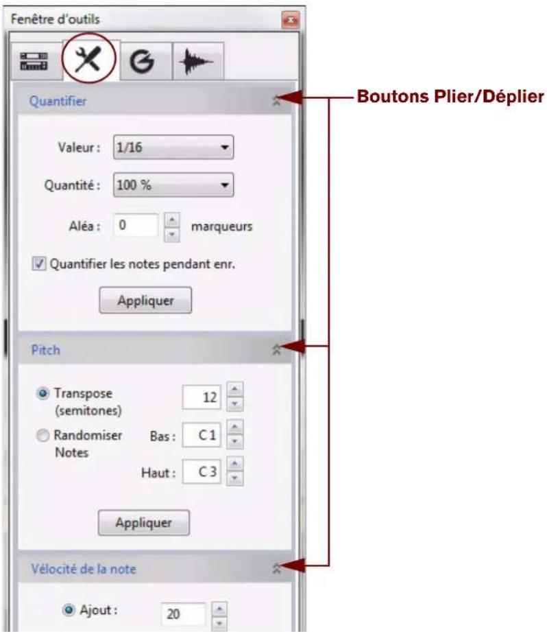 PROPELLERHEAD Reason 7.0 - Outils d'édition de la fenêtre Outils - 1